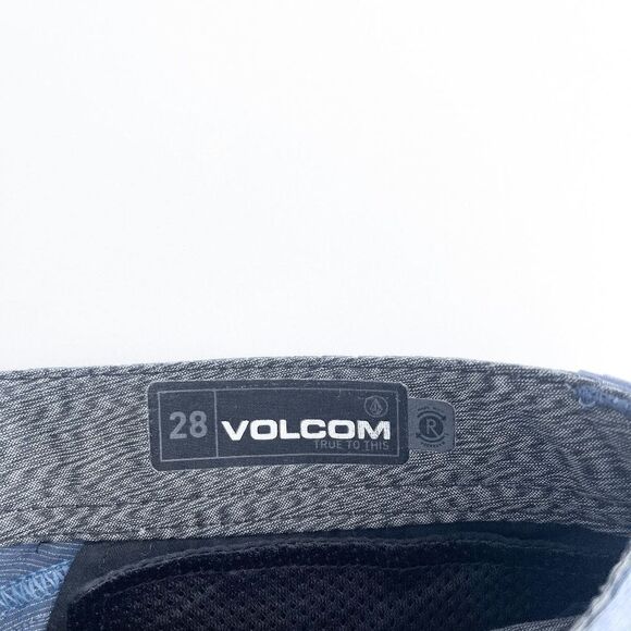 Volcom Mens Frickin Snt Slub Hybrid Way Stretch Shorts Deep Water Size 28 - Picture 3 of 7